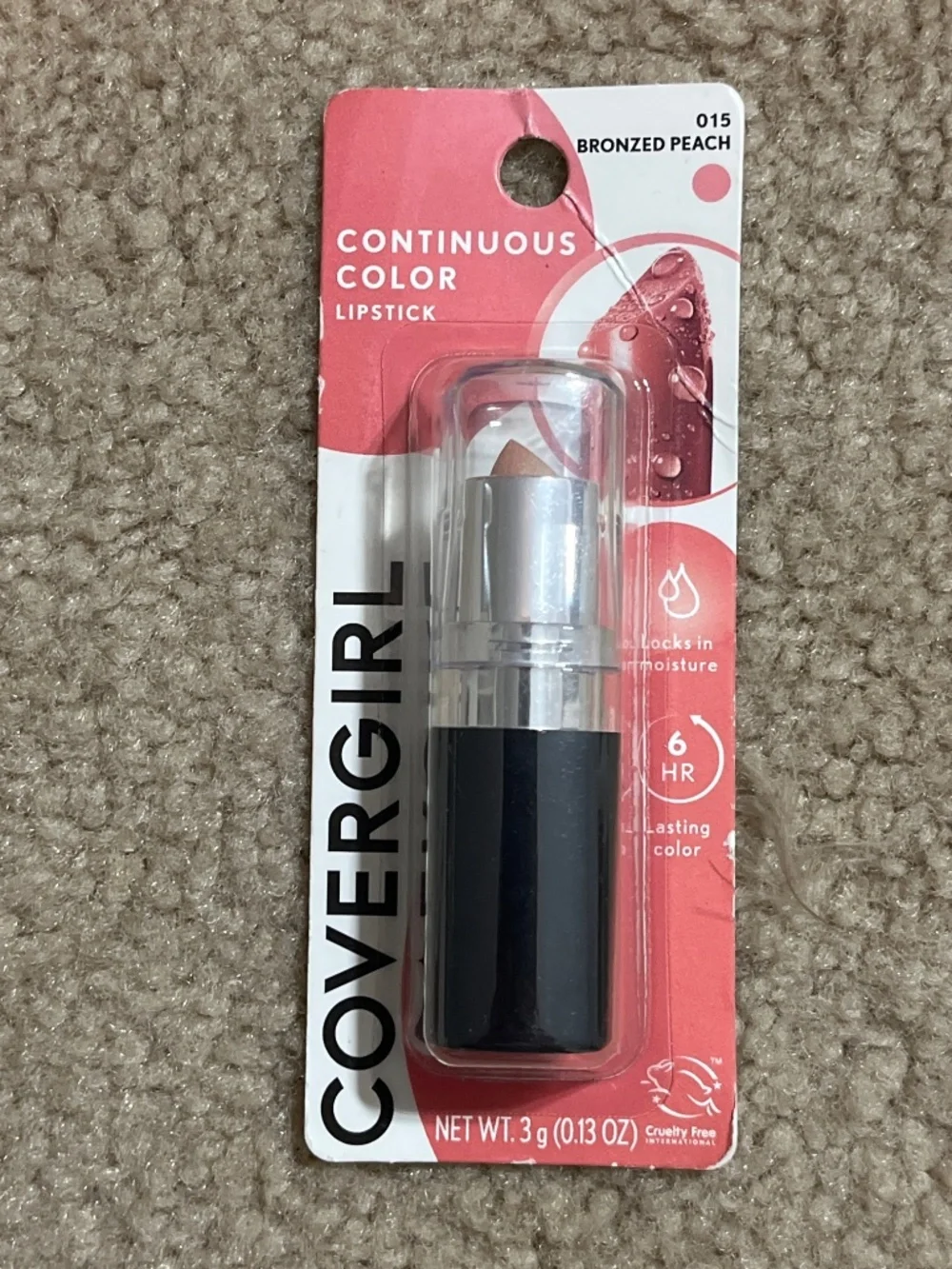 COVERGIRL Continuous Color Lipstick 015 Bronzed Peach | NIP